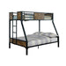 CLAPTON Black Twin/Full Bunk Bed - LATIN HOME FURNITURE - (POMONA,CA)