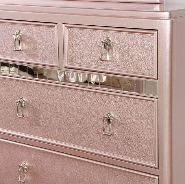 Ariston Rose Gold Dresser - LATIN HOME FURNITURE - (POMONA,CA)