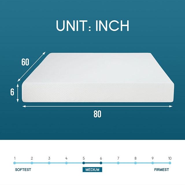 Artemisia 6" Full Memory Foam Mattress - LATIN HOME FURNITURE - (POMONA,CA)