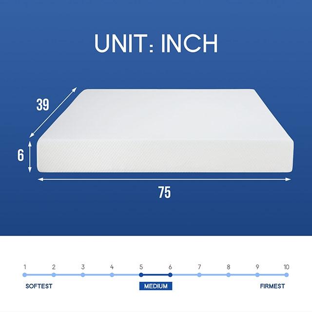 Artemisia 6" Full, Queen, & Twin Memory Foam Mattress - LATIN HOME FURNITURE - (POMONA,CA)