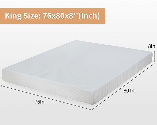 Artemisia 8" Memory Foam Mattress White - LATIN HOME FURNITURE - (POMONA,CA)