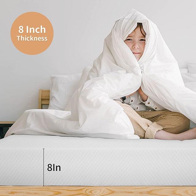 Artemisia 8" Memory Foam Mattress White - LATIN HOME FURNITURE - (POMONA,CA)