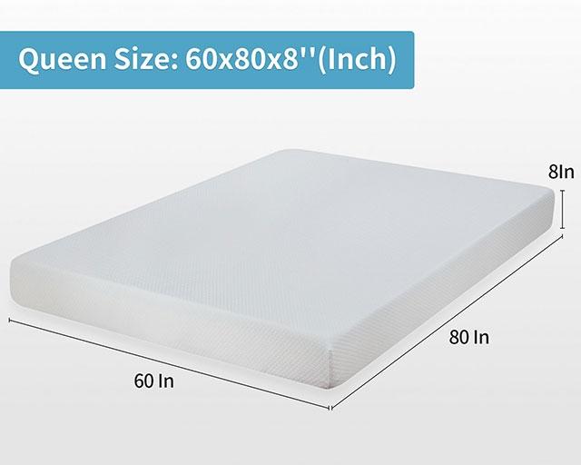 Artemisia 8" Cal. King, E.King, Full, & Queen Memory Foam Mattress - LATIN HOME FURNITURE - (POMONA,CA)