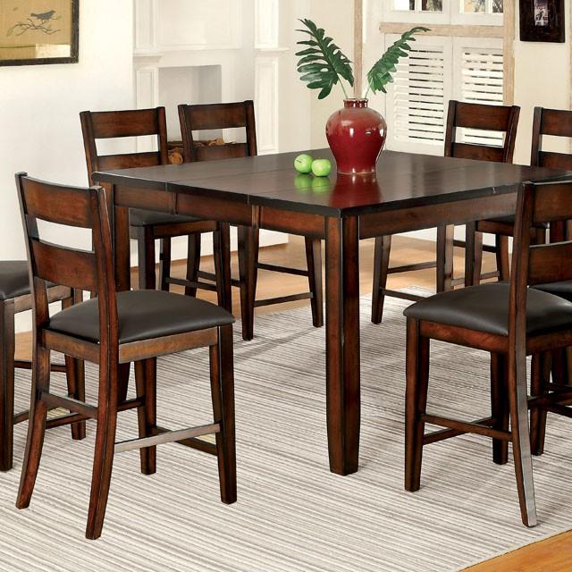 DICKINSON II Dark Cherry Counter Ht. Table w/ 18" Leaf - LATIN HOME FURNITURE - (POMONA,CA)