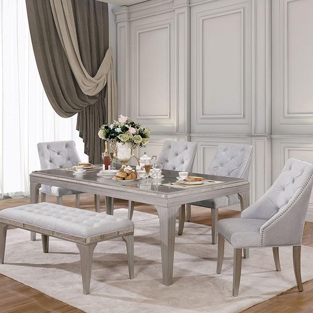 Diocles Dining Table Set with Bench - LATIN HOME FURNITURE - (POMONA,CA)
