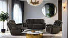 Dionysus Manual Reclining Loveseat Brown - LATIN HOME FURNITURE - (POMONA,CA)
