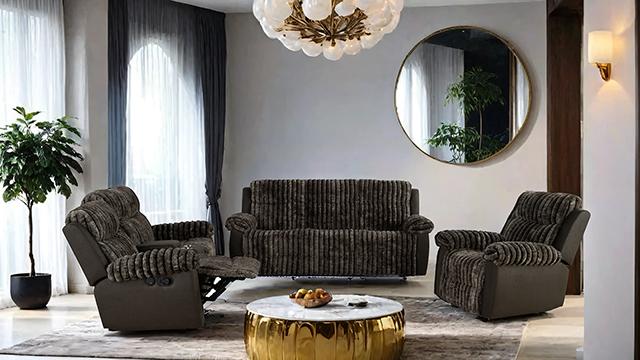 Dionysus Manual Reclining Sofa Brown - LATIN HOME FURNITURE - (POMONA,CA)