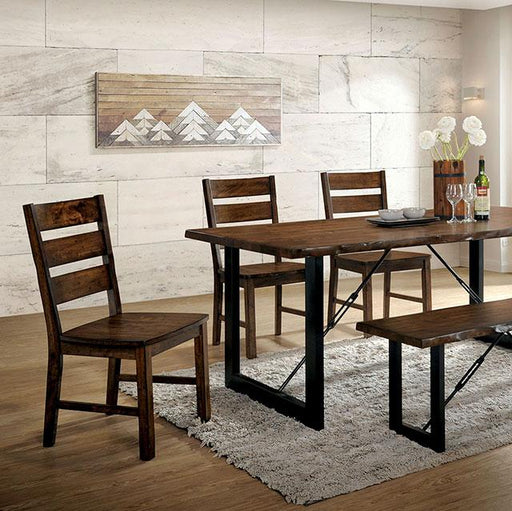 Dulce Walnut/Black Dining Table - LATIN HOME FURNITURE - (POMONA,CA)