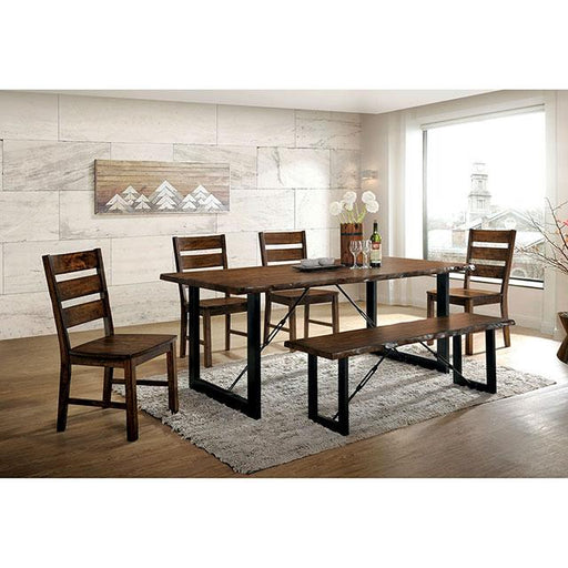 Dulce Walnut/Black Dining Table - LATIN HOME FURNITURE - (POMONA,CA)