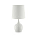 Edie White 23.5"H Glossy White Table Lamp - LATIN HOME FURNITURE - (POMONA,CA)