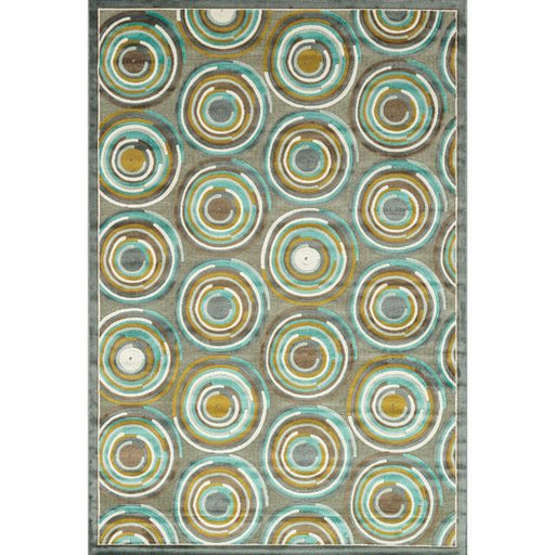 Atlas Rug Gray/ Aqua - LATIN HOME FURNITURE - (POMONA,CA)
