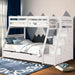 Ellington Twin/Full Bunk Bed White & Espresso - LATIN HOME FURNITURE - (POMONA,CA)