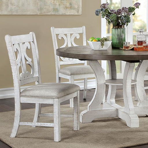 AULETTA Round Dining Table, Gray - LATIN HOME FURNITURE - (POMONA,CA)