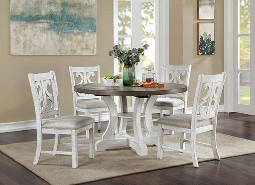 AULETTA Round Dining Table, Gray - LATIN HOME FURNITURE - (POMONA,CA)