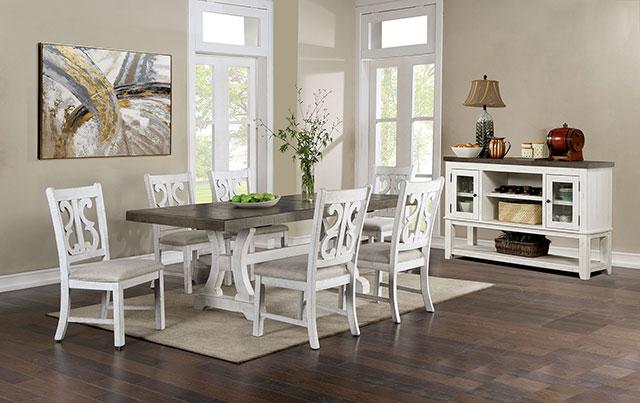 AULETTA Dining Table, Gray - LATIN HOME FURNITURE - (POMONA,CA)