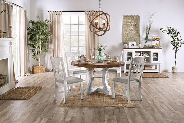 Auletta Transitional Dining Table Round & Squre - LATIN HOME FURNITURE - (POMONA,CA)