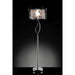 Elva Silver/Chrome Floor Lamp, Double Shade - LATIN HOME FURNITURE - (POMONA,CA)