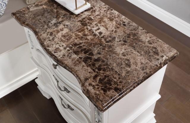 ESPARANZA Night Stand, Pearl White - LATIN HOME FURNITURE - (POMONA,CA)