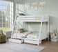 Emilee Twin/Full Bunk Bed White, Grey, Espresso, & Black - LATIN HOME FURNITURE - (POMONA,CA)