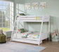Emilee Twin/Full Bunk Bed White, Grey, Espresso, & Black - LATIN HOME FURNITURE - (POMONA,CA)