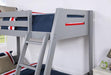 Emilee Twin/Full Bunk Bed White, Grey, Espresso, & Black - LATIN HOME FURNITURE - (POMONA,CA)