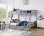Emilee Twin/Full Bunk Bed White, Grey, Espresso, & Black - LATIN HOME FURNITURE - (POMONA,CA)