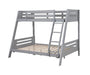 Emilee Twin/Full Bunk Bed White, Grey, Espresso, & Black - LATIN HOME FURNITURE - (POMONA,CA)