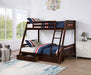 Emilee Twin/Full Bunk Bed White, Grey, Espresso, & Black - LATIN HOME FURNITURE - (POMONA,CA)