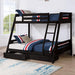 Emilee Twin/Full Bunk Bed White, Grey, Espresso, & Black - LATIN HOME FURNITURE - (POMONA,CA)