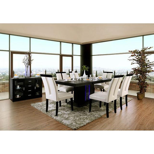 Evangeline Black/Beige Dining Table - LATIN HOME FURNITURE - (POMONA,CA)