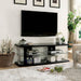 Ernst Black/Clear 60" TV Stand - LATIN HOME FURNITURE - (POMONA,CA)