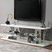 Ernst White/Clear 60" TV Stand - LATIN HOME FURNITURE - (POMONA,CA)