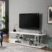 Ernst White/Clear 60" TV Stand - LATIN HOME FURNITURE - (POMONA,CA)