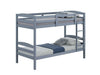 Finsbury Twin Twin Bunk Bed Espresso, Grey & White - LATIN HOME FURNITURE - (POMONA,CA)