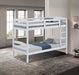 Finsbury Twin Twin Bunk Bed Espresso, Grey & White - LATIN HOME FURNITURE - (POMONA,CA)