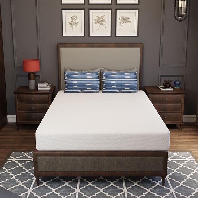 Forsythia 8" Full Green Tea Gel Memory Foam - LATIN HOME FURNITURE - (POMONA,CA)