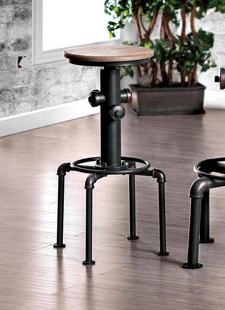 Foskey Antique Black Bar Stool (2/CTN) - LATIN HOME FURNITURE - (POMONA,CA)