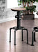 Foskey Antique Black Bar Stool (2/CTN) - LATIN HOME FURNITURE - (POMONA,CA)