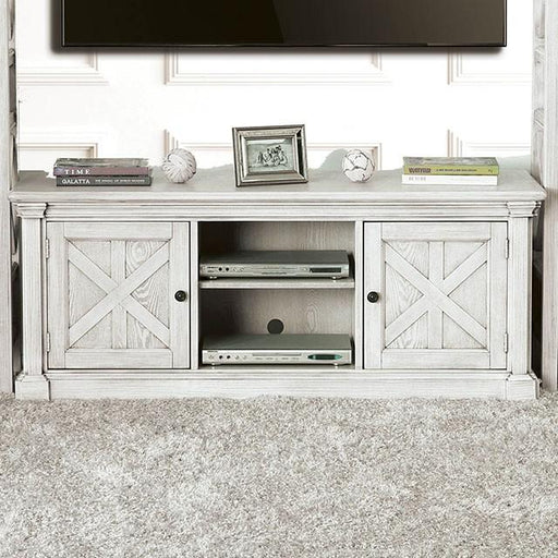 Georgia Antique White 60" TV Stand - LATIN HOME FURNITURE - (POMONA,CA)