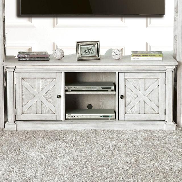 Georgia Antique White 60" TV Stand - LATIN HOME FURNITURE - (POMONA,CA)