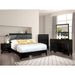 Enrico Full Queen Bed Brown, Black, & Cherry - LATIN HOME FURNITURE - (POMONA,CA)