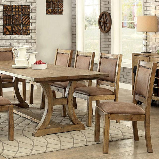 GIANNA Rustic Pine 96" Dining Table - LATIN HOME FURNITURE - (POMONA,CA)