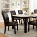 GLADSTONE I Dark Walnut/Ivory Dining Table - LATIN HOME FURNITURE - (POMONA,CA)