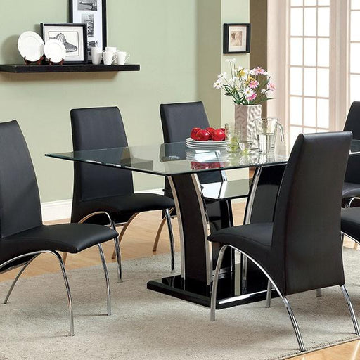 Glenview Black Dining Table - LATIN HOME FURNITURE - (POMONA,CA)