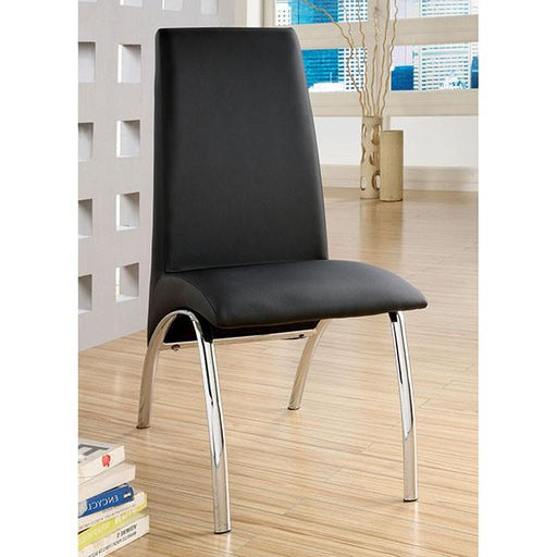 Glenview Black Side Chair - LATIN HOME FURNITURE - (POMONA,CA)