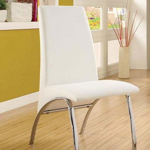 Glenview White Side Chair - LATIN HOME FURNITURE - (POMONA,CA)