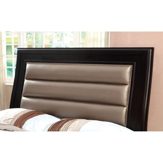 Golva Bed Beige & Black - LATIN HOME FURNITURE - (POMONA,CA)