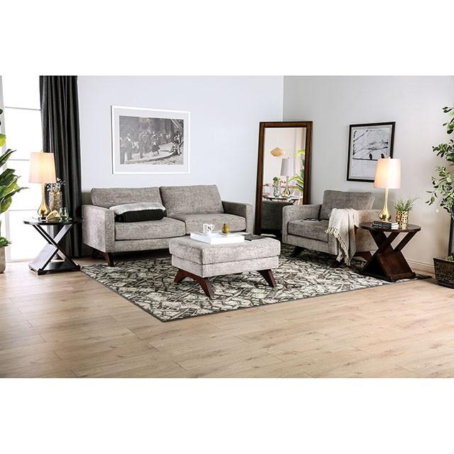 Harlech Gray Ottoman - LATIN HOME FURNITURE - (POMONA,CA)