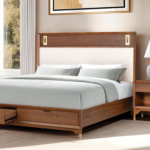Hepburne E.King & Queen Bed With Storage & Without Storage - LATIN HOME FURNITURE - (POMONA,CA)