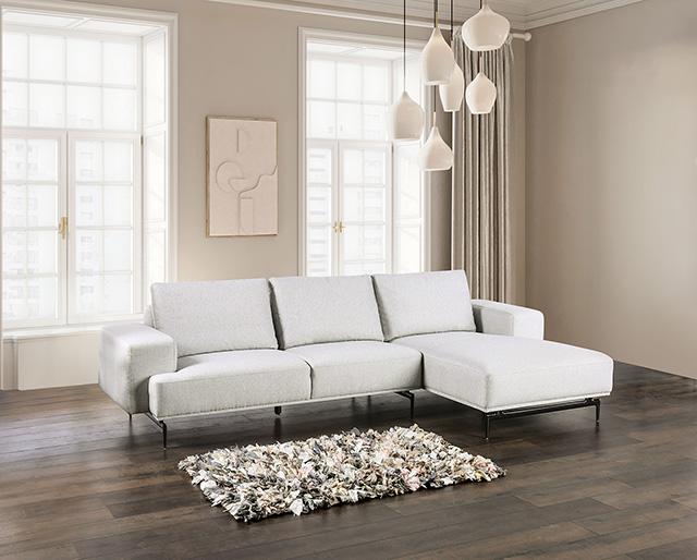Baerum Sectional, Left & Right Chaise Beige & Gray - LATIN HOME FURNITURE - (POMONA,CA)